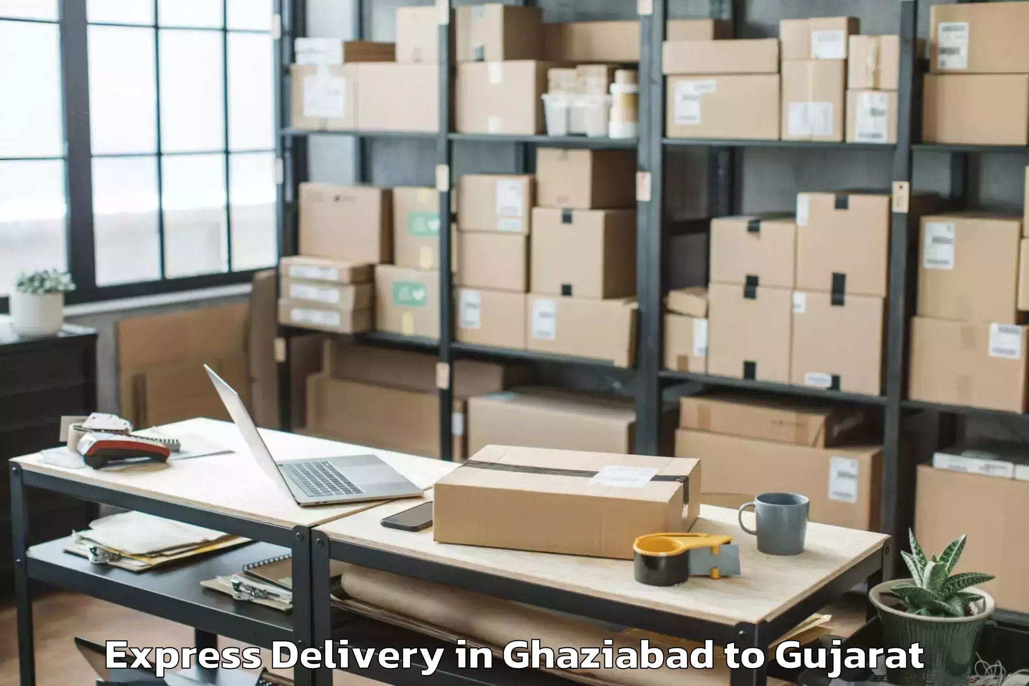 Book Ghaziabad to Hansot Express Delivery Online